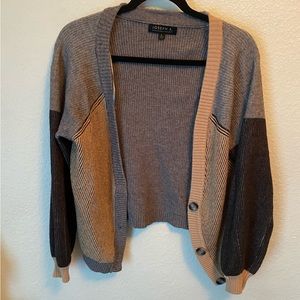 Tan and brown cardigan